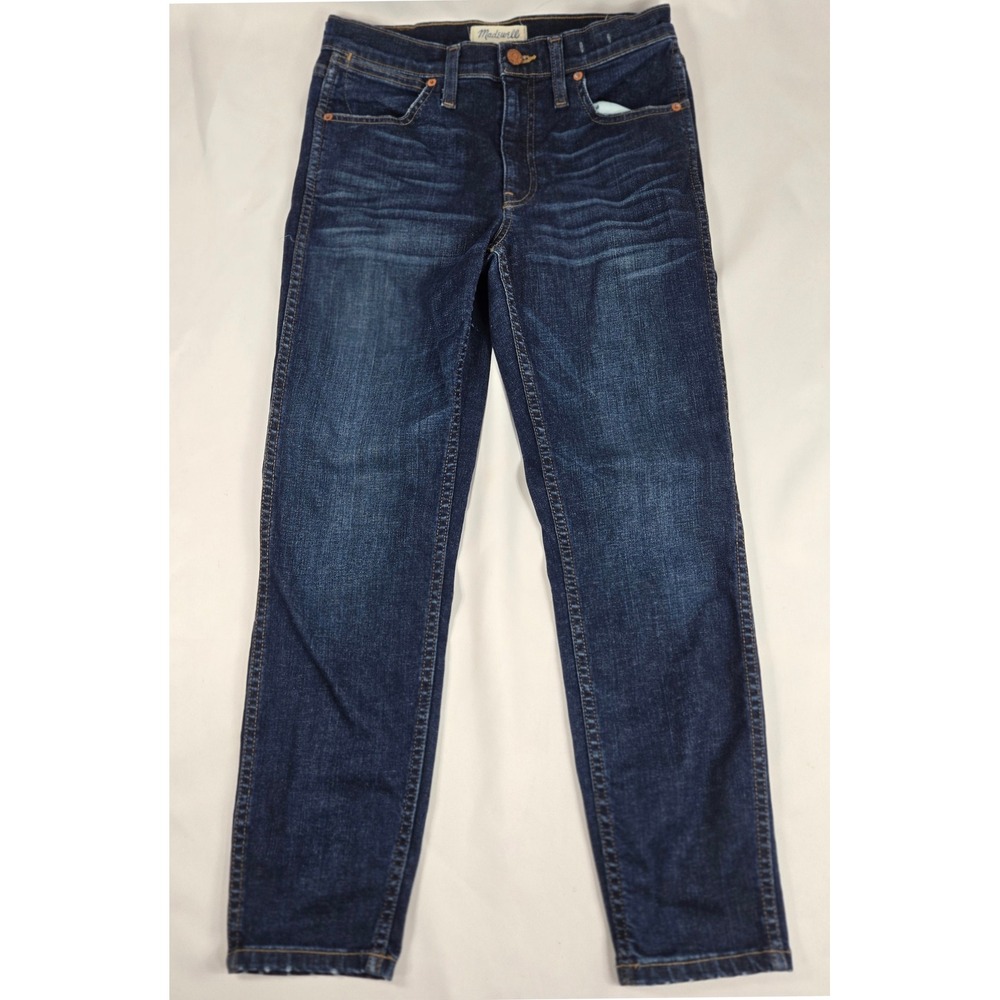 Madewell 9" High-Rise Skinny Crop Jeans Dark Wash Denim Womens Size 27‎ x 26